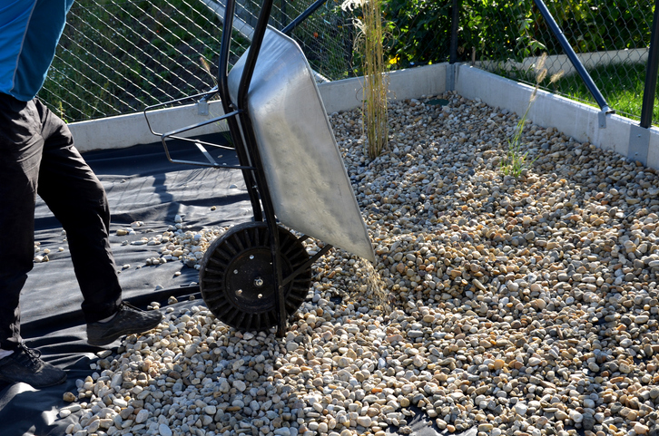 landscape and stone installation