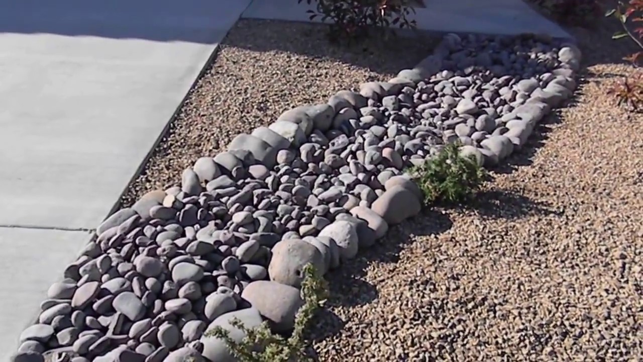 river rock installation
